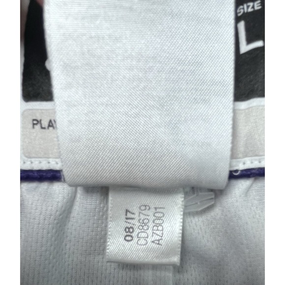 Adidas Player ID Men's‎ Large Basketball Shorts Purple White - Picture 10 of 10